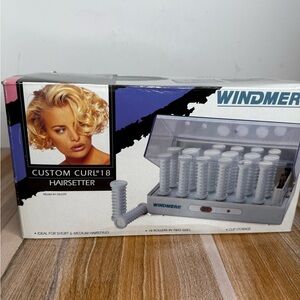 🆕 Windmere Custom Curl 18 Instant Hairsetter W/ Clips Hot Rollers Vintage